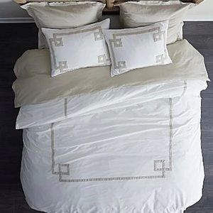 NEW Greek Key Pebble 2 Standard Shams